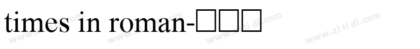 times in roman字体转换
